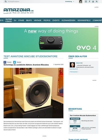 Amazona.de Test: Avant Electronics Avantone Mixcubes Amazona.de Test: Avant Electronics Avantone Mixcubes