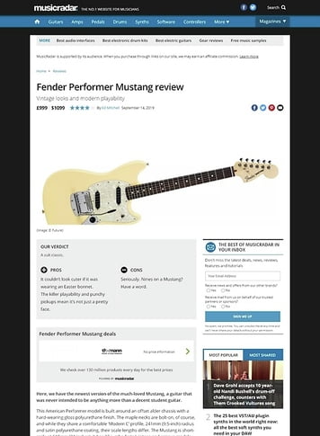 MusicRadar.com Fender Performer Mustang MusicRadar.com Fender Performer Mustang
