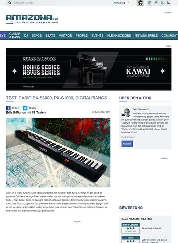 Amazona.de Casio PX-S3000, PX-S1000 Amazona.de Casio PX-S3000, PX-S1000