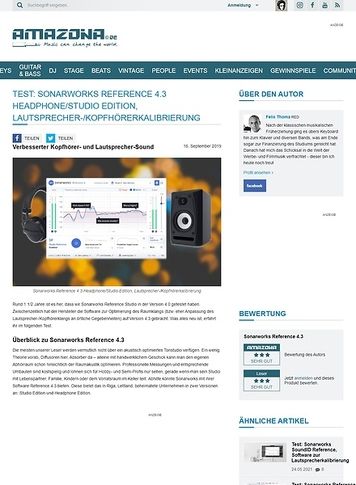 Amazona.de Sonarworks Reference 4.3 Headphone/Studio Edition Amazona.de Sonarworks Reference 4.3 Headphone/Studio Edition