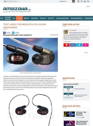 Amazona.de Audio Technica ATH-E70 Amazona.de Audio Technica ATH-E70