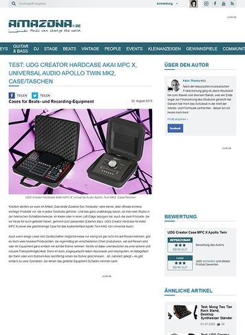 Amazona.de UDG Creator Hardcase für AKAI MPC X und Universal Audio Apollo Twin MK2 Amazona.de UDG Creator Hardcase für AKAI MPC X und Universal Audio Apollo Twin MK2
