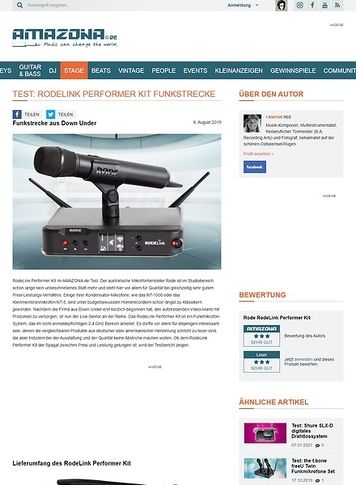 Amazona.de RodeLink Performer Kit Amazona.de RodeLink Performer Kit