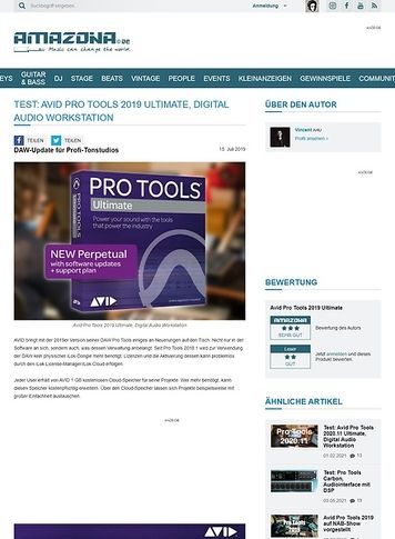 Amazona.de Avid Pro Tools 2019 Ultimate Amazona.de Avid Pro Tools 2019 Ultimate