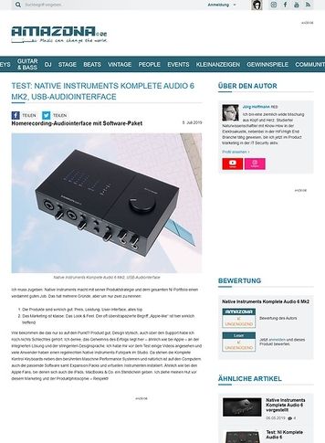 Amazona.de Native Instruments Komplete Audio 6 Mk2 Amazona.de Native Instruments Komplete Audio 6 Mk2