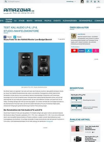 Amazona.de Kali Audio LP-6 und LP-8 Amazona.de Kali Audio LP-6 und LP-8