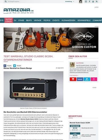 Amazona.de Marshall Studio Classic SC20H Amazona.de Marshall Studio Classic SC20H