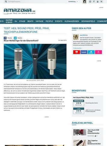 Amazona.de Heil Sound PR30, PR35 und PR40 Amazona.de Heil Sound PR30, PR35 und PR40