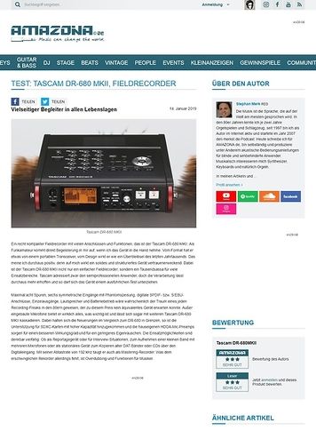 Amazona.de Tascam DR-680 MKII Amazona.de Tascam DR-680 MKII