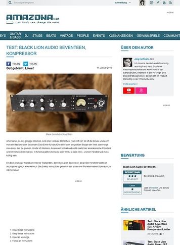 Amazona.de Black Lion Audio Seventeen Amazona.de Black Lion Audio Seventeen