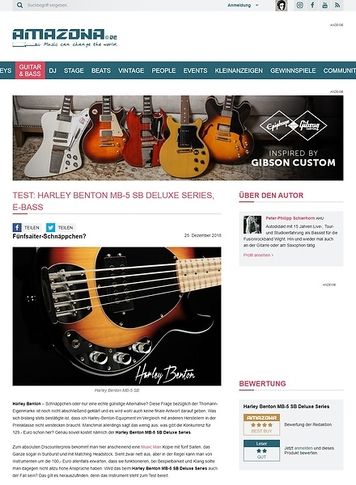Amazona.de Harley Benton MB-5 SB Deluxe Series Amazona.de Harley Benton MB-5 SB Deluxe Series