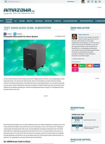 Amazona.de Adam Audio Sub 8 Amazona.de Adam Audio Sub 8
