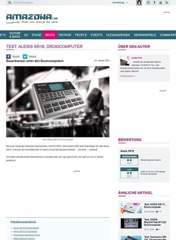 Amazona.de Test: Alesis SR18 Amazona.de Test: Alesis SR18