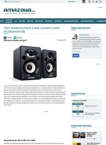 Amazona.de Alesis Elevate 5 MKII und Elevate 3 MKII Amazona.de Alesis Elevate 5 MKII und Elevate 3 MKII