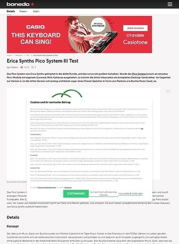 Bonedo.de Erica Synths Pico System III Bonedo.de Erica Synths Pico System III