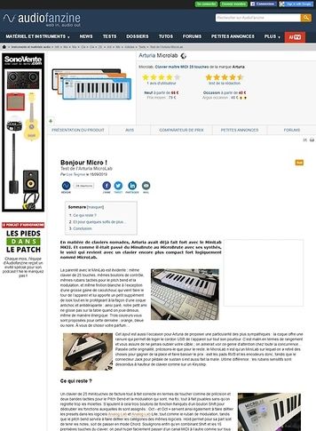 Audiofanzine.com Arturia Microlab Audiofanzine.com Arturia Microlab