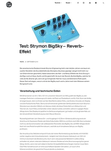 DJLAB Strymon Big Sky DJLAB Strymon Big Sky