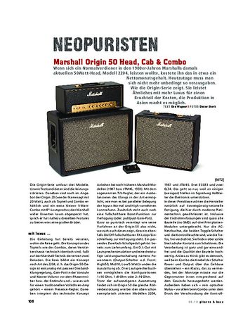 Gitarre & Bass Marshall Origin 50 Head, Cab & Combo Gitarre & Bass Marshall Origin 50 Head, Cab & Combo
