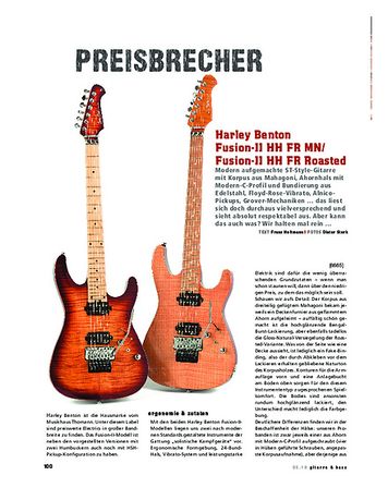Gitarre & Bass Harley Benton Fusion-II HH FR MN & Fusion-II HH FR Roasted Gitarre & Bass Harley Benton Fusion-II HH FR MN & Fusion-II HH FR Roasted