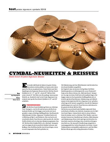 Sticks Paiste Signature Cymbals 2019 Sticks Paiste Signature Cymbals 2019