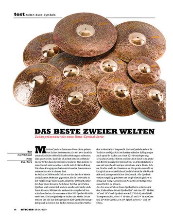 Sticks Zultan Dune Cymbals Sticks Zultan Dune Cymbals