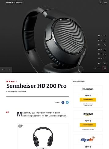 Kopfhoerer.de Sennheiser HD-200 Pro Kopfhoerer.de Sennheiser HD-200 Pro