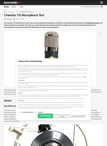 Bonedo.de Chandler TG Microphone Bonedo.de Chandler TG Microphone