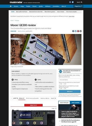 MusicRadar.com Mooer GE 300 MusicRadar.com Mooer GE 300