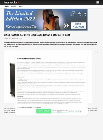 Bonedo.de Boss Katana 50 MKII und Boss Katana 100 MKII Bonedo.de Boss Katana 50 MKII und Boss Katana 100 MKII