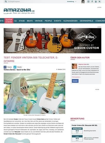 Amazona.de Fender Vintera 50s Telecaster Amazona.de Fender Vintera 50s Telecaster