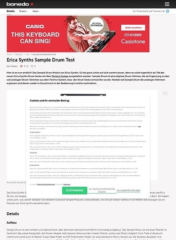 Bonedo.de Erica Synths Sample Drum Bonedo.de Erica Synths Sample Drum
