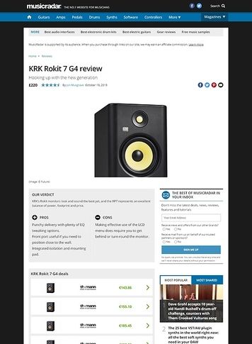 MusicRadar.com KRK Rokit 7 G4 MusicRadar.com KRK Rokit 7 G4