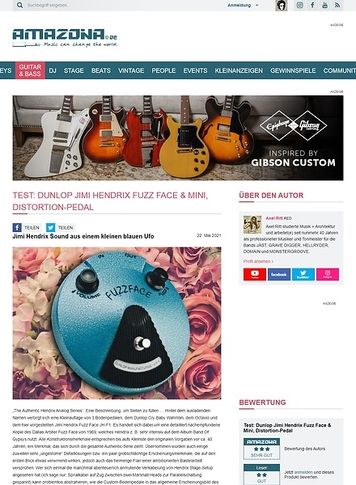 Amazona.de Test: Dunlop, Jimi Hendrix Fuzz Face, Gitarren-Verzerrerpedal Amazona.de Test: Dunlop, Jimi Hendrix Fuzz Face, Gitarren-Verzerrerpedal