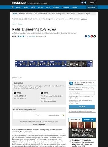 MusicRadar.com Radial Engineering KL-8 MusicRadar.com Radial Engineering KL-8