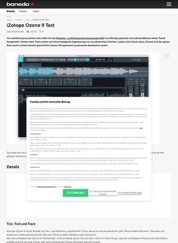 Bonedo.de iZotope Ozone 9 Bonedo.de iZotope Ozone 9
