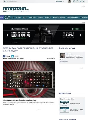 Amazona.de Black Corporation Kijimi Synthesizer & DIY Report Amazona.de Black Corporation Kijimi Synthesizer & DIY Report