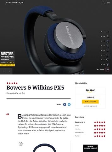 Kopfhoerer.de Bowers & Wilkins PX 5 Kopfhoerer.de Bowers & Wilkins PX 5