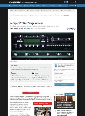 MusicRadar.com Kemper Profiler Stage MusicRadar.com Kemper Profiler Stage