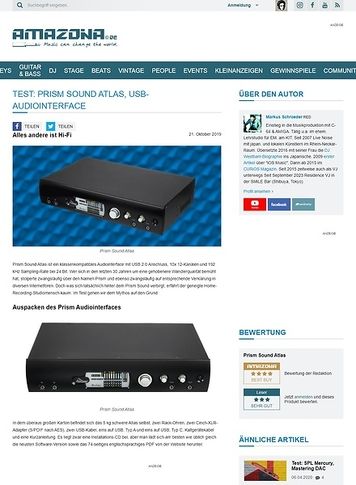 Amazona.de Prism Sound Atlas Amazona.de Prism Sound Atlas