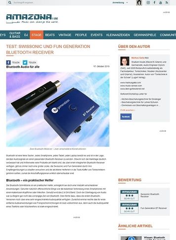 Amazona.de Swissonic und Fun Generation Bluetooth Receiver Amazona.de Swissonic und Fun Generation Bluetooth Receiver
