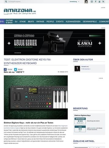 Amazona.de Elektron Digitone Keys Amazona.de Elektron Digitone Keys