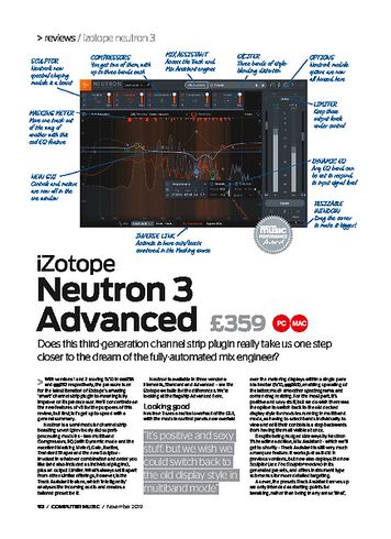 Computer Music iZotope Neutron 3 Advanced Computer Music iZotope Neutron 3 Advanced