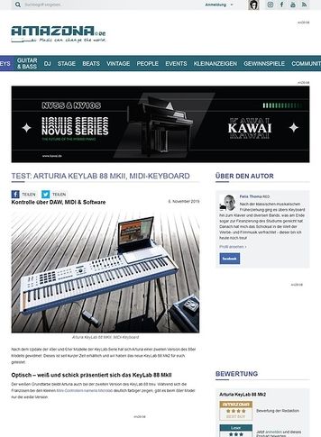 Amazona.de Arturia KeyLab 88 MKII Amazona.de Arturia KeyLab 88 MKII