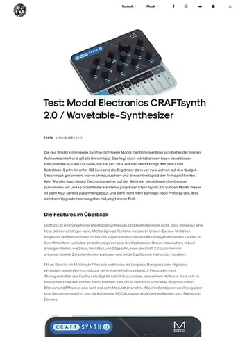 DJLAB Modal Electronics CRAFTsynth 2.0 DJLAB Modal Electronics CRAFTsynth 2.0
