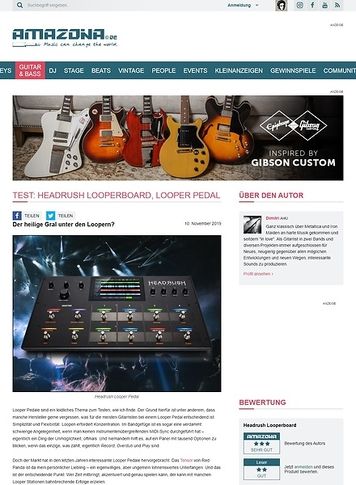 Amazona.de Headrush Looperboard Amazona.de Headrush Looperboard