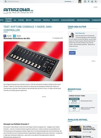Amazona.de Softube Console 1 Fader Amazona.de Softube Console 1 Fader