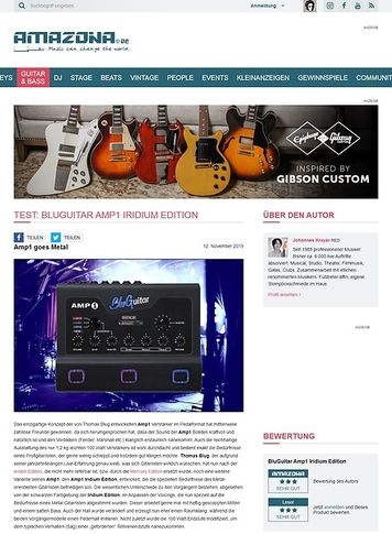 Amazona.de BluGuitar Amp1 Iridium Edition Amazona.de BluGuitar Amp1 Iridium Edition