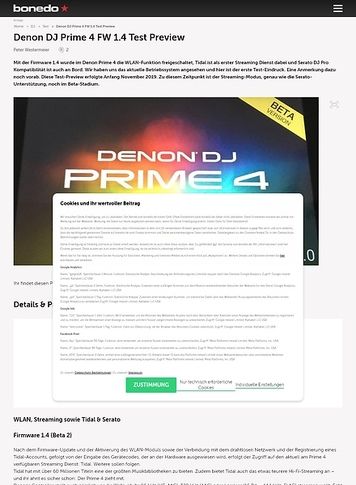Bonedo.de Denon DJ Prime 4 FW 1.4 Bonedo.de Denon DJ Prime 4 FW 1.4