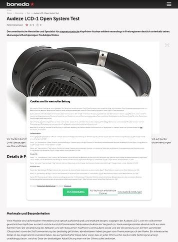 Bonedo.de Audeze LCD-1 Open System Bonedo.de Audeze LCD-1 Open System