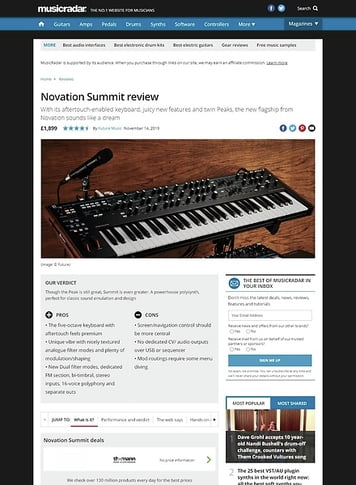 MusicRadar.com Novation Summit MusicRadar.com Novation Summit